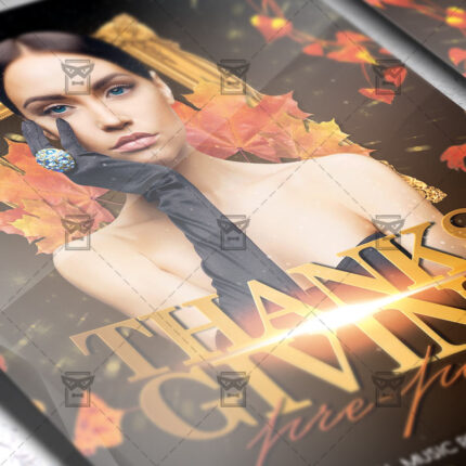 Download Thanksgiving Pre-party PSD Flyer Template Now