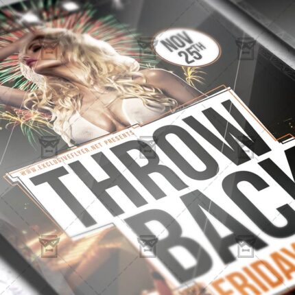 Download Throwback Fridays PSD Flyer Template Now