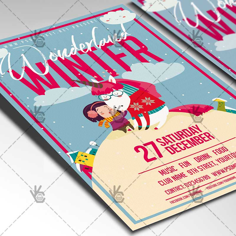 winter_wonderland_show_flyer_psdmarket_2.jpg Winter Wonderland Show - Seasonal Flyer PSD Template - Image 2