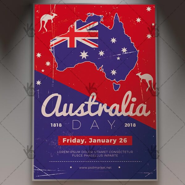 Download Australia Day - Club Flyer PSD Template