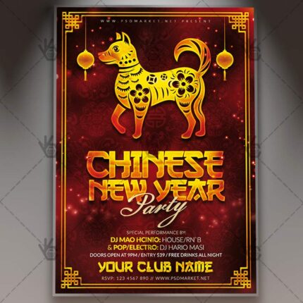 Download Chinese New Year Party - Winter Flyer PSD Template