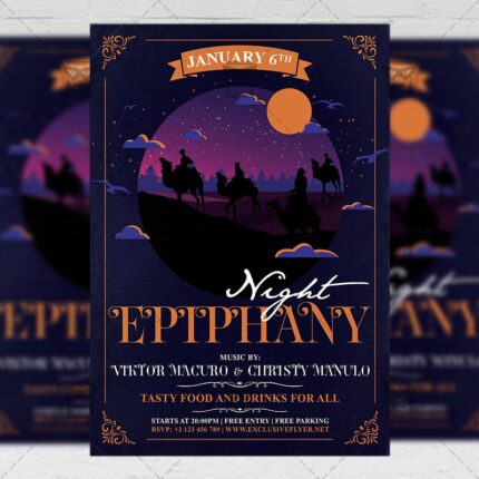 Download Epiphany Night PSD Flyer Template Now