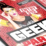Download Geek Party PSD Flyer Template Now