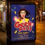 Download Geek Party - Club A5 Flyer PSD Template-3