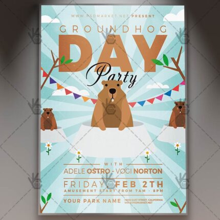 Download Groundhog Day - Seasonal Flyer PSD Template