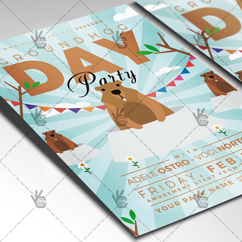 groundhog_day_flyer_psd_psdmarket_2.jpg Download Groundhog Day - Seasonal Flyer PSD Template-2
