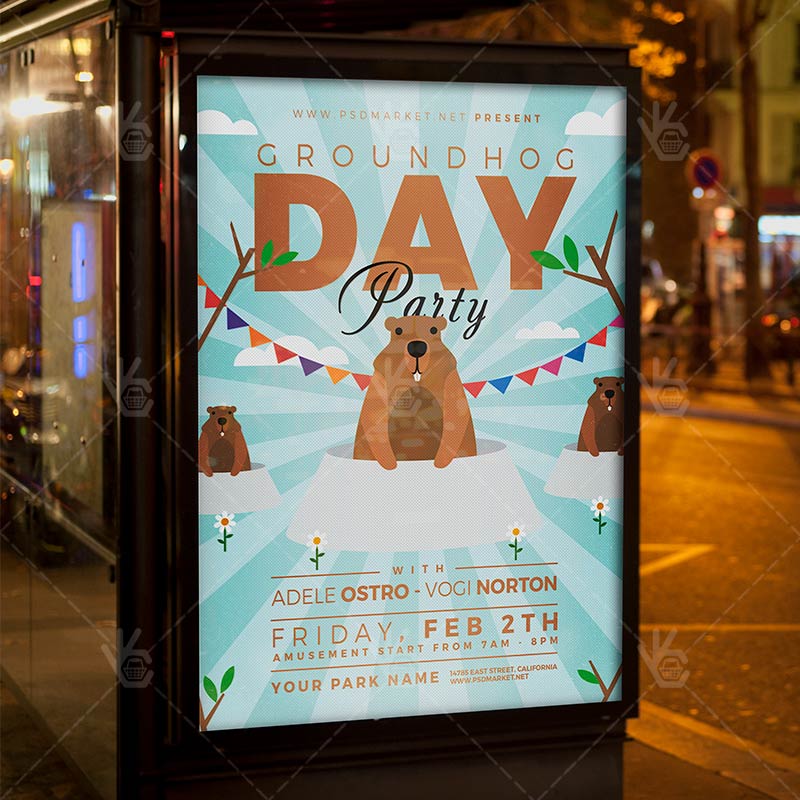 groundhog_day_flyer_psd_psdmarket_3.jpg Download Groundhog Day - Seasonal Flyer PSD Template-3