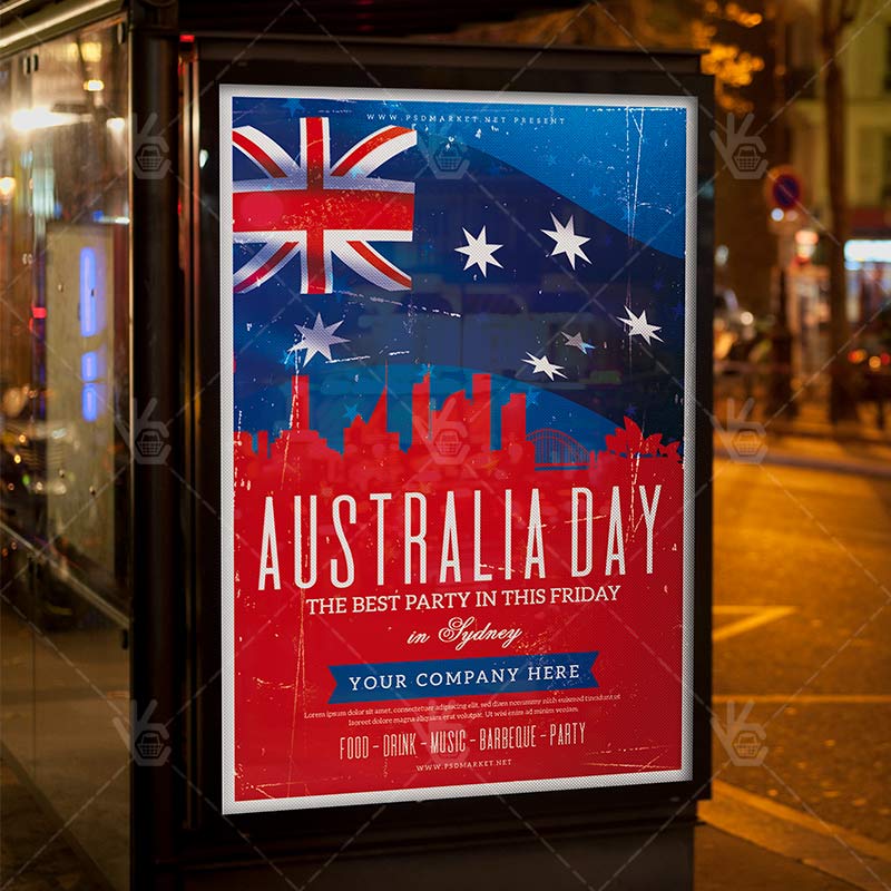 happy_australia_day_flyer_psd_psdmarket_3.jpg Download Happy Australia Day - Club Flyer PSD Template-3