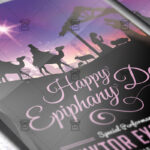 Download Happy Epiphany Day Free Seasonal A5 Flyer PSD Template Now