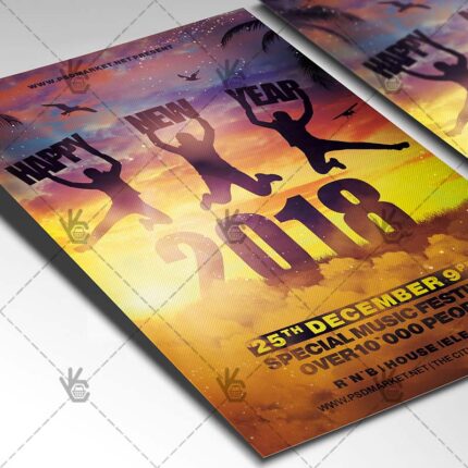 Download Happy New Year 2018 - Winter Flyer PSD Template-2