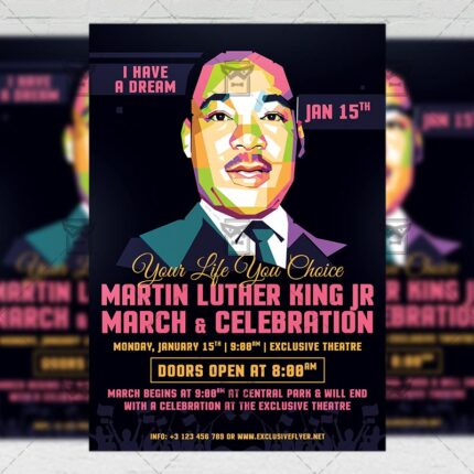 Download Martin Luther King Day PSD Flyer Template Now