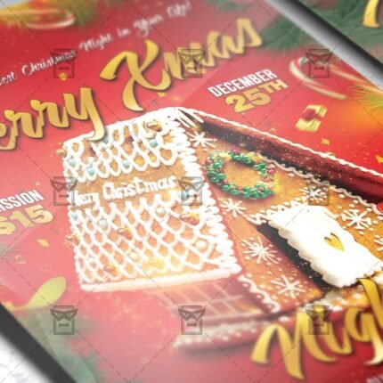 Download Merry Xmas Night 2018 PSD Flyer Template Now