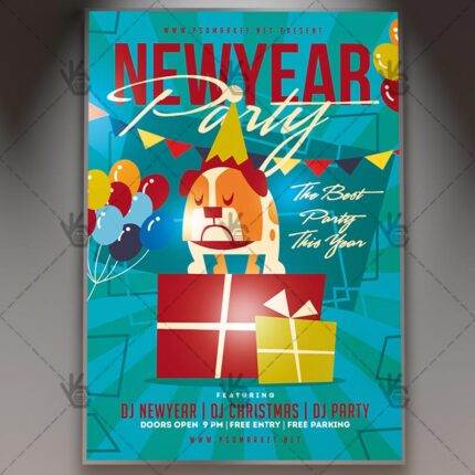 Download New Year Party 2018 - Winter Flyer PSD Template