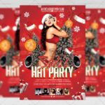 Download Santa's Hat Party PSD Flyer Template Now