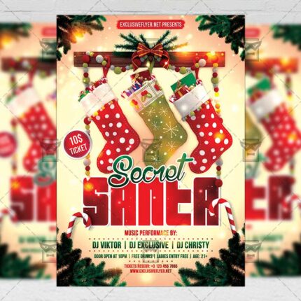 Download Secret Santa PSD Flyer Template Now