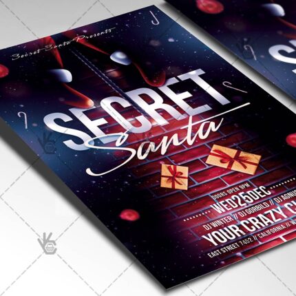 Download Secret Santa - Christmas Flyer PSD Template-2