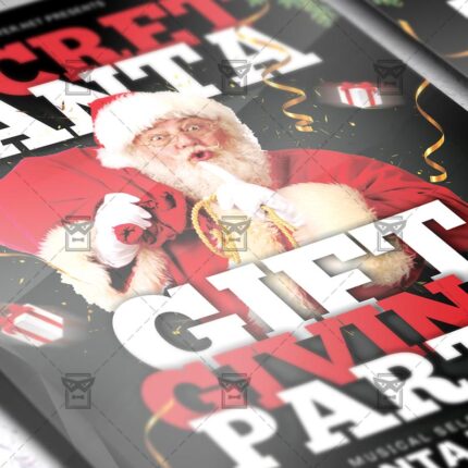Download Secret Santa Party PSD Flyer Template Now