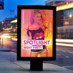 Download Spotlight Night Party PSD Flyer Template Now