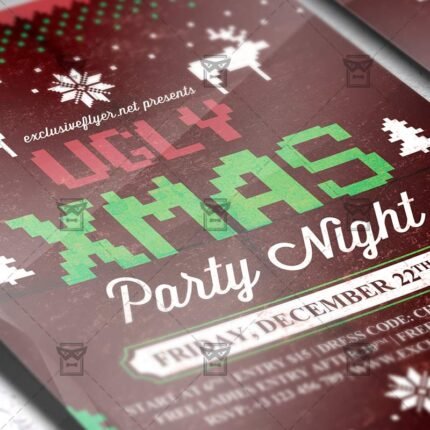Download Ugly Xmas PSD Flyer Template Now
