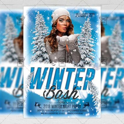 Winter Bash Flyer - Seasonal PSD Template