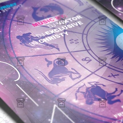 Download Zodiac Party Night PSD Flyer Template Now