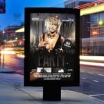 Download All Black Party PSD Flyer Template Now