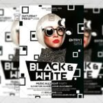 Download Black and White Party PSD Flyer Template Now