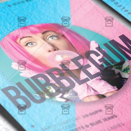 Download Bubblegum Party PSD Flyer Template Now