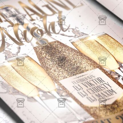 Download Champagne Night PSD Flyer Template Now