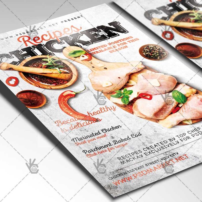 Download Chicken Recipes - Food Flyer PSD Template-2