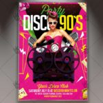 Download Disco 90s Night - Club Flyer PSD Template