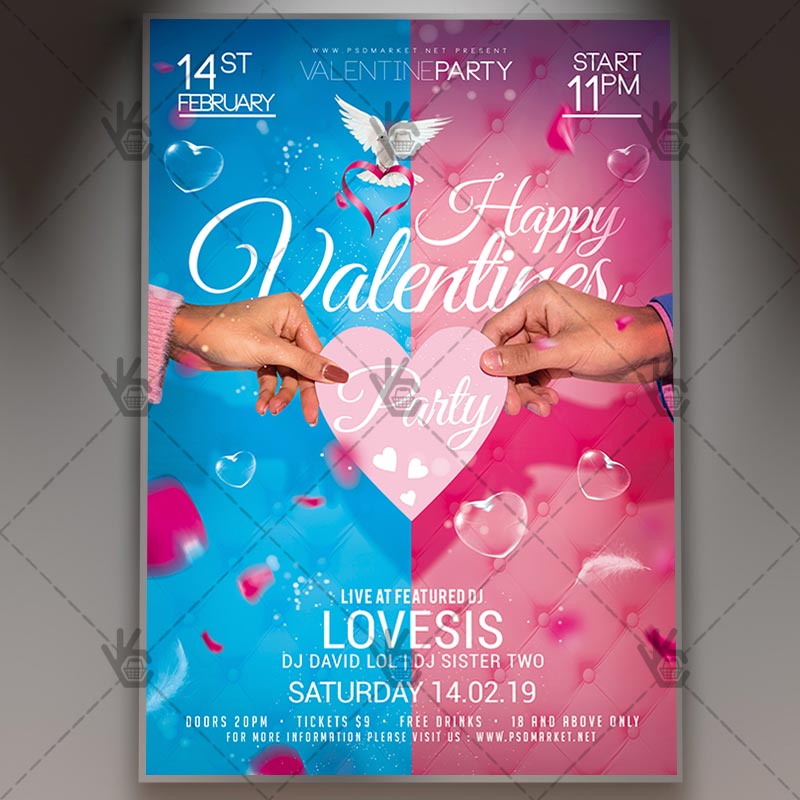 happy_valentines_event_flyer_psd_psdmarket_1.jpg Download Happy Valentines Event - Club Flyer PSD Template