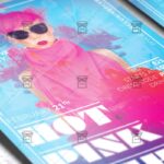 Download Hot Pink Night PSD Flyer Template Now