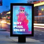 Download Hot Pink Night PSD Flyer Template Now