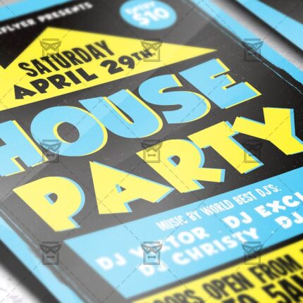Download House Party PSD Flyer Template Now