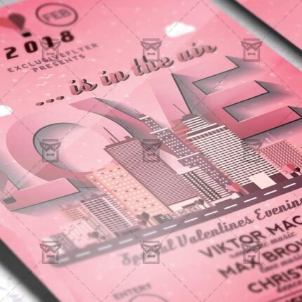 Download Love Is In The Air PSD Flyer Template Now