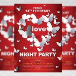 Download Love Night Party PSD Flyer Template Now