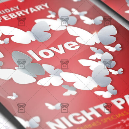 Download Love Night Party PSD Flyer Template Now