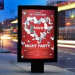 Download Love Night Party PSD Flyer Template Now
