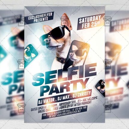 Download Selfie Party PSD Flyer Template Now