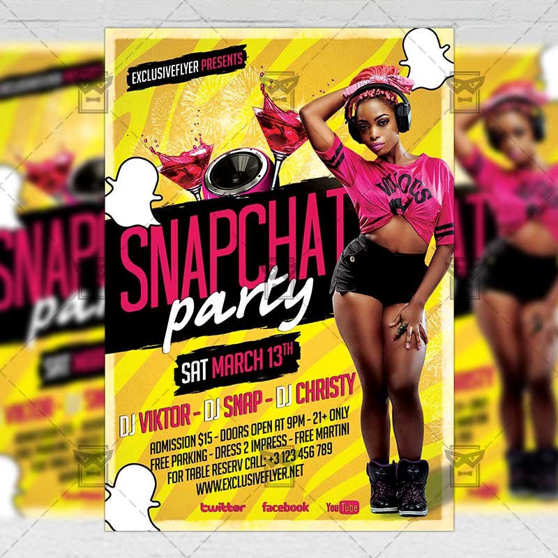 snapchat_party-premium-flyer-template-1.jpg Download Snapchat Party PSD Flyer Template Now