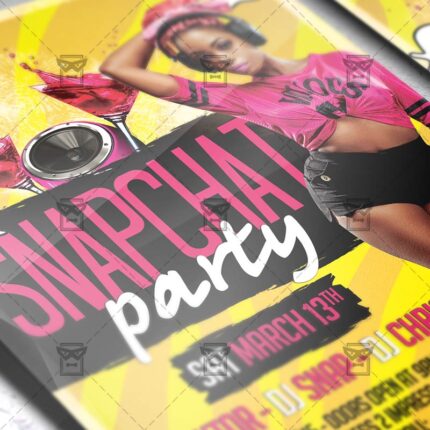Download Snapchat Party PSD Flyer Template Now