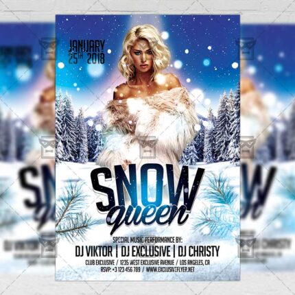 Download Snow Queen PSD Flyer Template Now