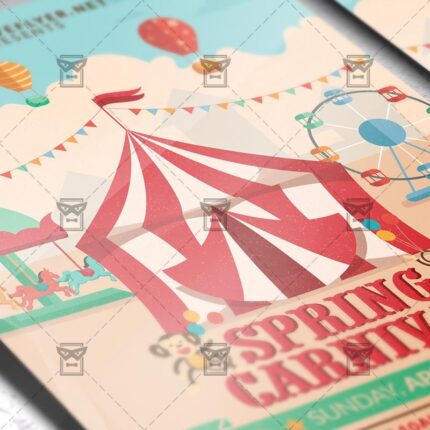Download Spring Carnival PSD Flyer Template Now