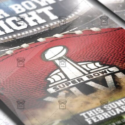 Download Super Bowl Game PSD Flyer Template Now