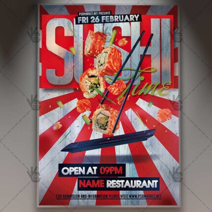 Download Sushi Time - Business Flyer PSD Template
