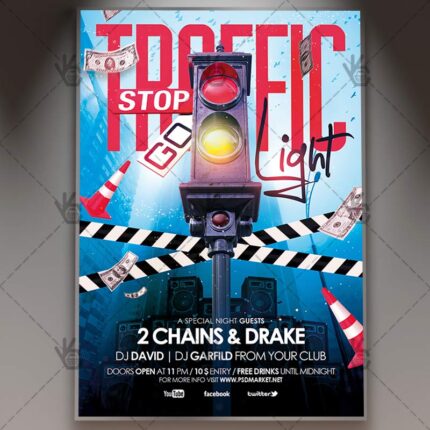 Download Traffic Light Party - Club Flyer PSD Template