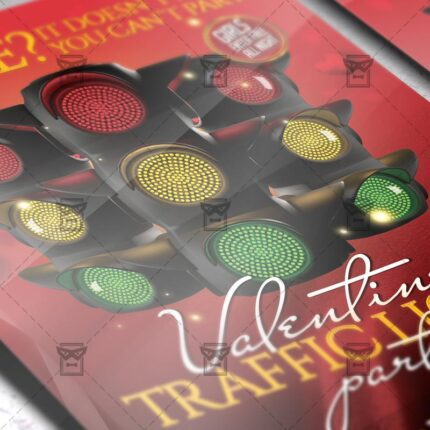 Download Traffic Lights Party PSD Flyer Template Now