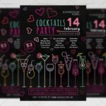 Download Valentines Cocktails Party PSD Flyer Template Now