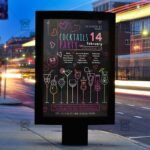 Download Valentines Cocktails Party PSD Flyer Template Now